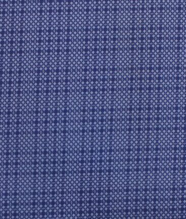 Don & Julio (D & J) Light Blue Structured Cum Self Check Premium Bandh Gala or Blazer Fabric (Unstitched - 2 Mtr)