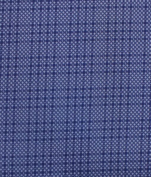 Don & Julio (D & J) Light Blue Structured Cum Self Check Premium Bandh Gala or Blazer Fabric (Unstitched - 2 Mtr)