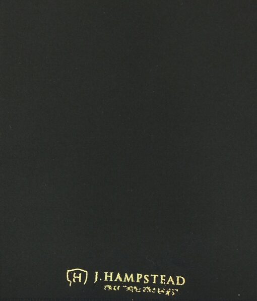 J.hampstead by Siyaram's Black 98% Cotton Solids Stretchable Trouser Fabric (Unstitched - 1.40 Mtr)