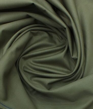 J.hampstead by Siyaram's Light Mehandi Green 100% Cotton Structured Trouser Fabric (Unstitched - 1.30 Mtr)