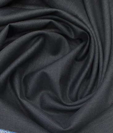 J.Hampstead by Siyaram's Dark Greyish Blue Structured Super 100's 20% Wool Premium Unstitched Two Piece Suit Fabric (3 Mtr)