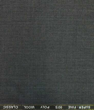 J.Hampstead by Siyaram's Dark Grey Structured Super 100's 35% Wool Premium Unstitched Three Piece Suit Fabric (3.75 Mtr)