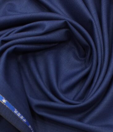 J.Hampstead by Siyaram's Royal Blue Structured Super 100's 35% Wool Premium Unstitched Three Piece Suit Fabric (3.75 Mtr)