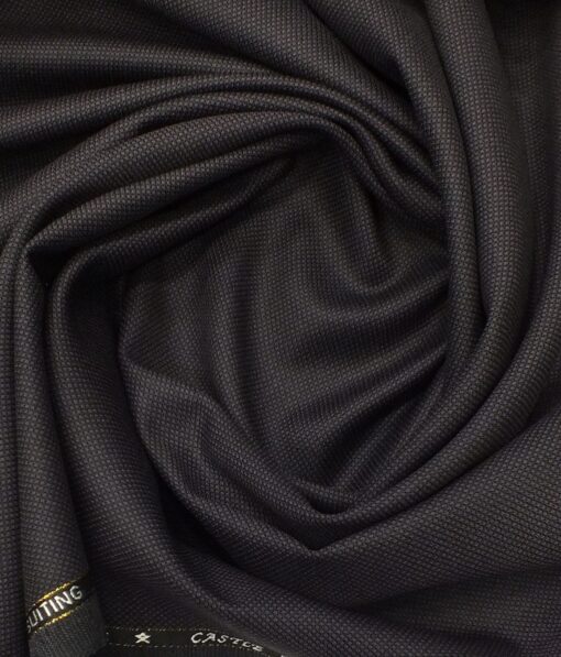 J.Hampstead by Siyaram's Wine Structured Super 100's 35% Wool Premium Unstitched Three Piece Suit Fabric (3.75 Mtr)