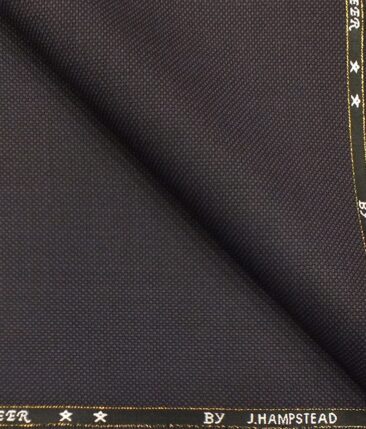 J.Hampstead by Siyaram's Wine Structured Super 100's 35% Wool Premium Unstitched Three Piece Suit Fabric (3.75 Mtr)