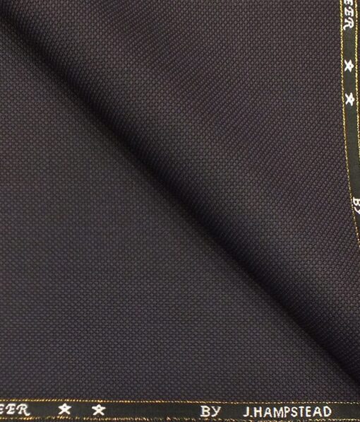 J.Hampstead by Siyaram's Wine Structured Super 100's 35% Wool Premium Unstitched Three Piece Suit Fabric (3.75 Mtr)