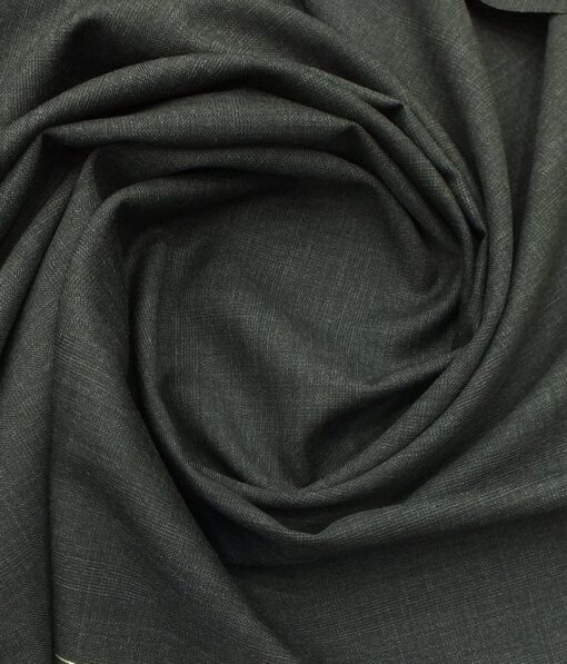 Raymond Dark Grey Self Check 10% Merino Wool Premium Unstitched Three Piece Suit Fabric (3.75 Mtr)