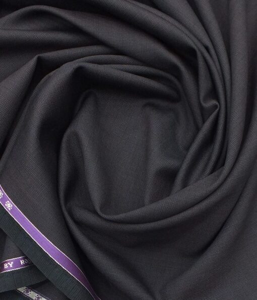 Raymond Egg Plant Purple Self Check 10% Merino Wool Premium Unstitched Three Piece Suit Fabric (3.75 Mtr)