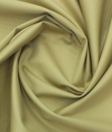 Saville & Young (S&Y) Biscotti Beige 100% Giza Cotton Self Design Printed Trouser Fabric (Unstitched - 1.30 Mtr)