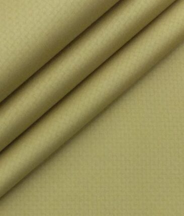 Saville & Young (S&Y) Biscotti Beige 100% Giza Cotton Self Design Printed Trouser Fabric (Unstitched - 1.30 Mtr)