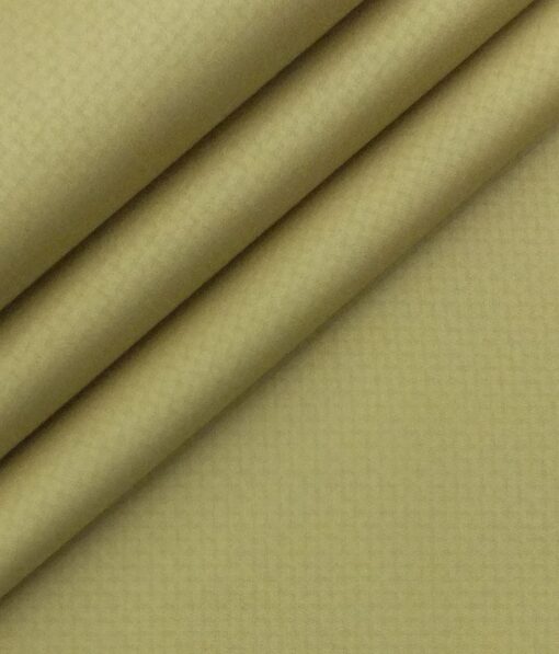 Saville & Young (S&Y) Biscotti Beige 100% Giza Cotton Self Design Printed Trouser Fabric (Unstitched - 1.30 Mtr)