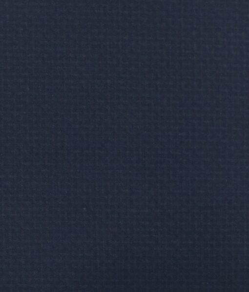Saville & Young (S&Y) Dark Blue 100% Giza Cotton Self Design Printed Trouser Fabric (Unstitched - 1.30 Mtr)