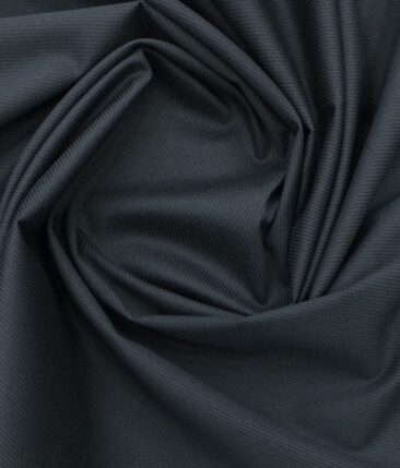 Saville & Young (S&Y) Dark Blue 100% Giza Cotton Structured Print Trouser Fabric (Unstitched - 1.30 Mtr)