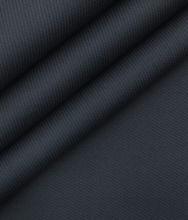Saville & Young (S&Y) Dark Blue 100% Giza Cotton Structured Print Trouser Fabric (Unstitched - 1.30 Mtr)