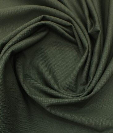Saville & Young (S&Y)Dark Green 100% Giza Cotton Dots Printed Trouser Fabric (Unstitched - 1.30 Mtr)
