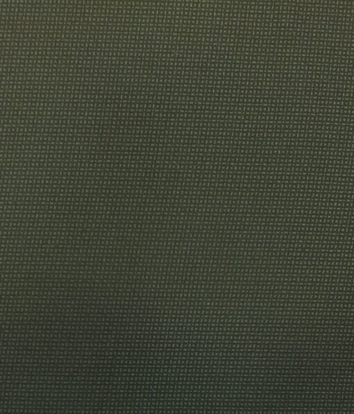 Saville & Young (S&Y)Dark Green 100% Giza Cotton Dots Printed Trouser Fabric (Unstitched - 1.30 Mtr)