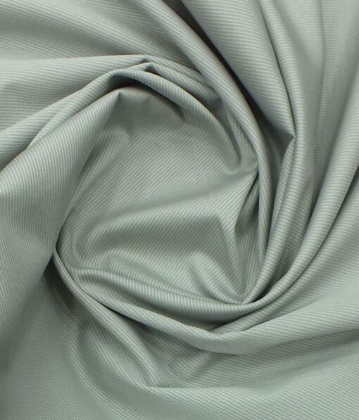 Saville & Young (S&Y) Light Grey 100% Giza Cotton Structured Print Trouser Fabric (Unstitched - 1.30 Mtr)
