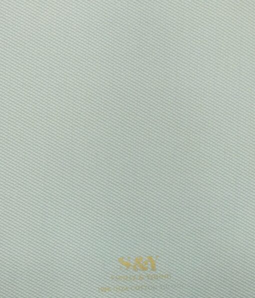 Saville & Young (S&Y) Light Grey 100% Giza Cotton Structured Print Trouser Fabric (Unstitched - 1.30 Mtr)