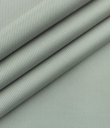 Saville & Young (S&Y) Light Grey 100% Giza Cotton Structured Print Trouser Fabric (Unstitched - 1.30 Mtr)
