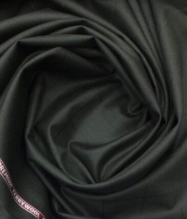 Saville & Young (S&Y) Black Self Broad Check Super 110's 22% Merino Wool Premium Unstitched Three Piece Suit Fabric (3.75 Mtr)