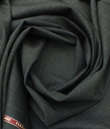 Saville & Young (S&Y) Dark Grey Mauve Check Super 90's 45% Australian Wool Premium Unstitched Three Piece Suit Fabric (3.75 Mtr)