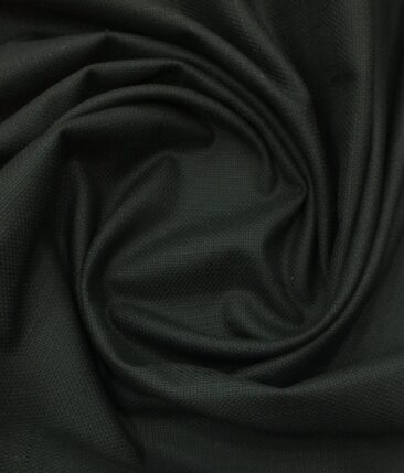 True Value Jet Black 100% Cotton Jute Weave Trouser Fabric (Unstitched - 1.30 Mtr)