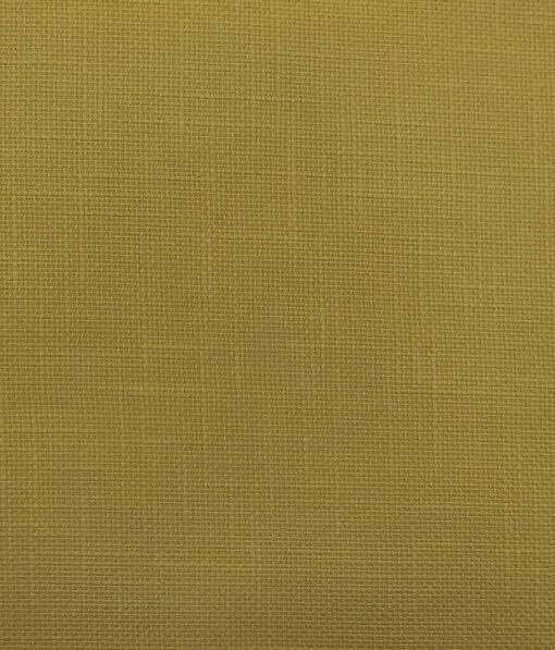 True Value Jet Medallion Yellow 100% Cotton Jute Weave Trouser Fabric (Unstitched - 1.30 Mtr)