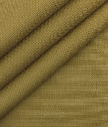 True Value Jet Medallion Yellow 100% Cotton Jute Weave Trouser Fabric (Unstitched - 1.30 Mtr)