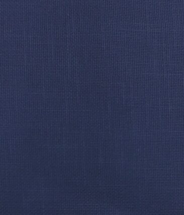 True Value Jet Royal Blue 100% Cotton Jute Weave Trouser Fabric (Unstitched - 1.30 Mtr)
