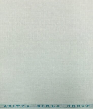 Linen Club White 100% Pure Linen 60 LEA Self Structured Shirt Fabric (1.60 M)