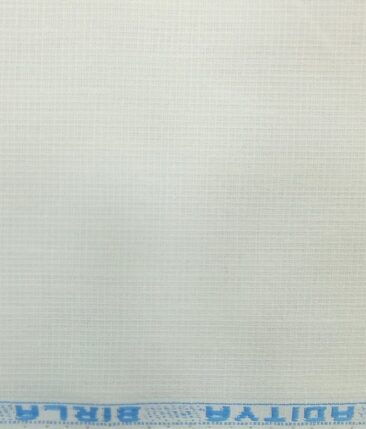Linen Club White 100% Pure Linen 60 LEA Structured Shirt Fabric (1.60 M)
