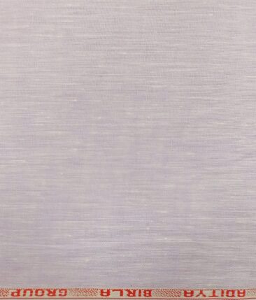 Linen Club Light Purple 100% Pure Linen 60 LEA Self Design Shirt Fabric (1.60 M)