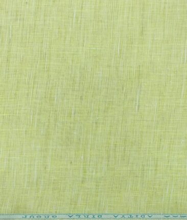 Linen Club Light Yellowish Beige 100% Pure Linen 60 LEA Self Design Shirt Fabric (1.60 M)