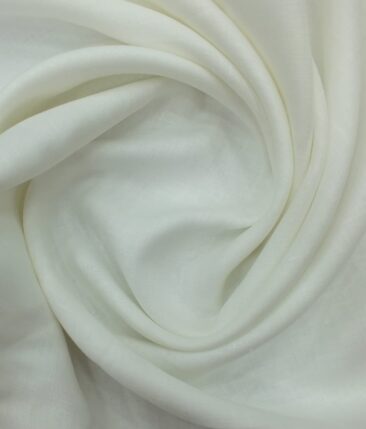 Linen Club White 100% Pure Linen 40 LEA Solids Shirt Fabric (1.60 M)