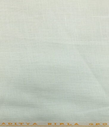 Linen Club White 100% Pure Linen 40 LEA Solids Shirt Fabric (1.60 M)