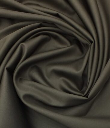 Bombay Rayon Men's Coffee Brown 100% Cotton Satin Weave Shirt Fabric (1.60 M)
