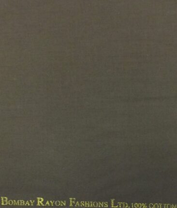 Bombay Rayon Men's Coffee Brown 100% Cotton Satin Weave Shirt Fabric (1.60 M)