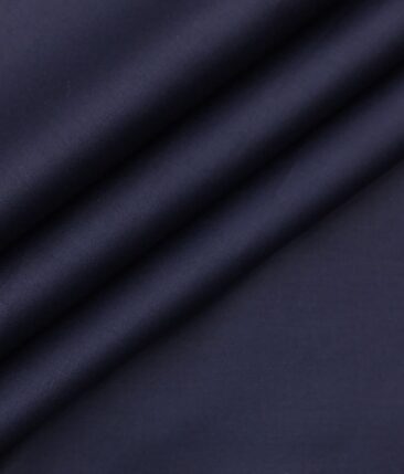 Bombay Rayon Men's Dark Royal Blue 100% Cotton Satin Weave Shirt Fabric (1.60 M)