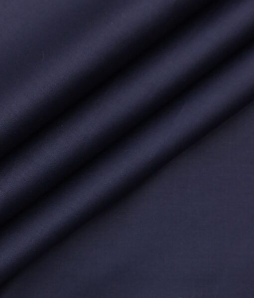 Bombay Rayon Men's Dark Royal Blue 100% Cotton Satin Weave Shirt Fabric (1.60 M)