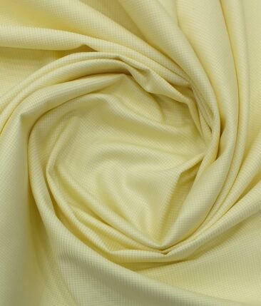Bombay Rayon Men's Lemon Yellow 100% Cotton Structured Check Shirt Fabric (1.60 M)