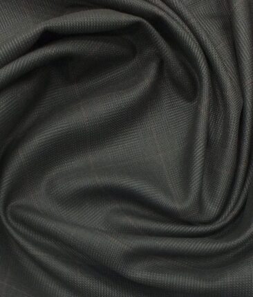 Raymond Dark Brown Checks Trouser Fabric With Exquisite Cream Brasso Cotton Blend Shirt Fabric (Unstitched)