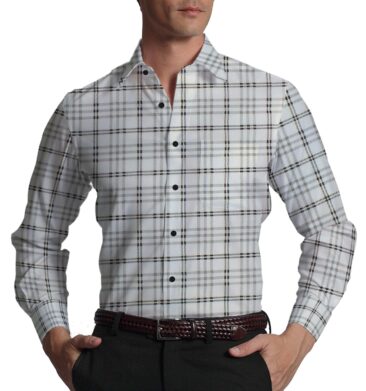 Raymond Black Structured Trouser Fabric With Exquisite White & Black Checks Shirt Fabric (Unstitched)