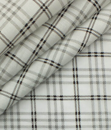 Raymond Black Structured Trouser Fabric With Exquisite White & Black Checks Shirt Fabric (Unstitched)