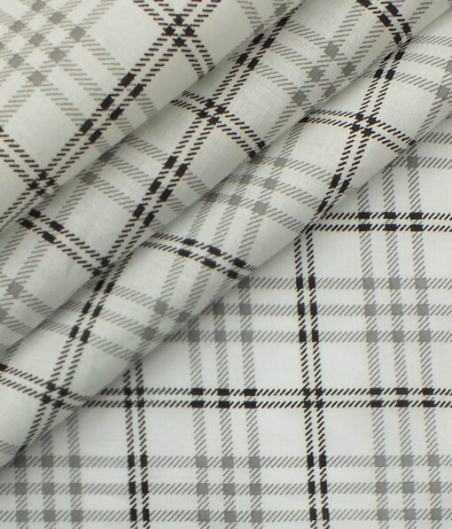 Raymond Black Structured Trouser Fabric With Exquisite White & Black Checks Shirt Fabric (Unstitched)
