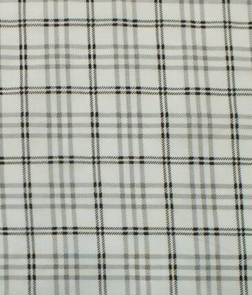 Raymond Black Structured Trouser Fabric With Exquisite White & Black Checks Shirt Fabric (Unstitched)