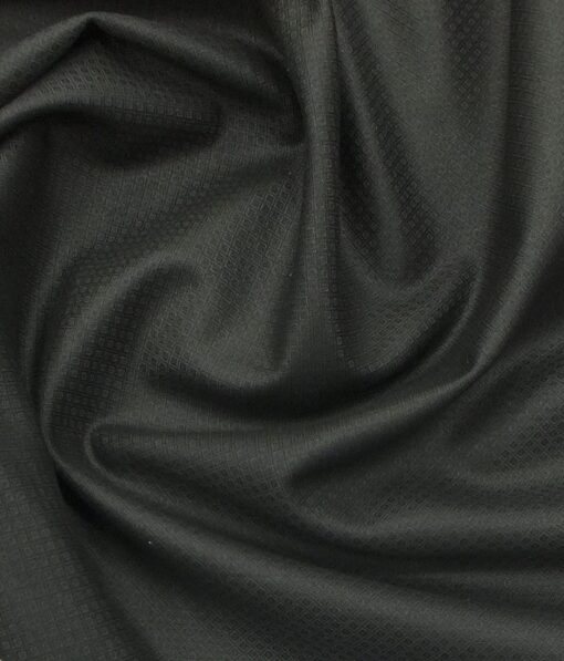 Raymond Black Structured Trouser Fabric With Exquisite White & Black Printed Shirt Fabric (Unstitched)