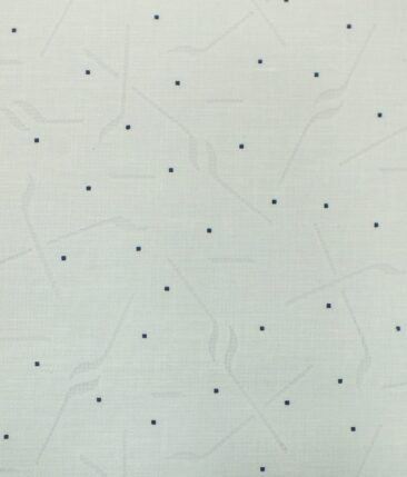 Raymond Blackish Navy Blue Structured Checks Trouser Fabric With Exquisite White Brasso Cotton Blend Shirt Fabric (Unstitched)