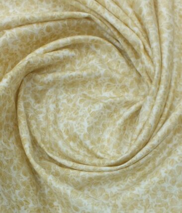 Raymond Beige Structured Trouser Fabric With Exquisite White base Beige Floral Print Shirt Fabric (Unstitched)