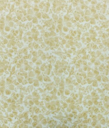 Raymond Beige Structured Trouser Fabric With Exquisite White base Beige Floral Print Shirt Fabric (Unstitched)
