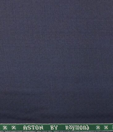 Raymond Dark Royal Blue Structured Trouser Fabric With Exquisite White base Blue Printed Shirt Fabric (Unstitched)